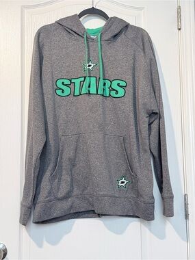 NHL Gray Hoodie with Green Stars Logo